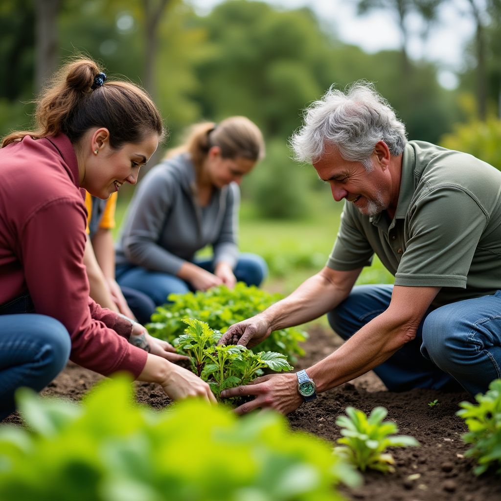 Community garden workshop in progress